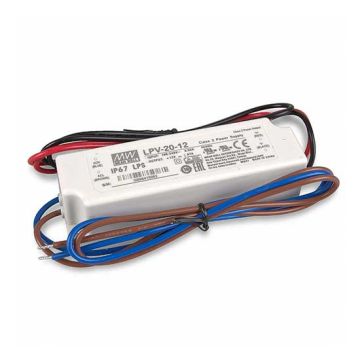 Meanwell LPV-20-12 Alimentatore switching a uscita singola 12V 20W 1,67A impermeabile IP67