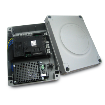 Nice MC824H Centrale di Comando 24V per 2 Motori Battente con Encoder, BlueBUS, Opera, Solemyo e Batteria PS324