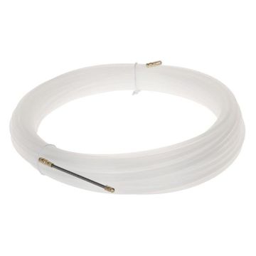 Sonda passacavi professionale in Nylon trasparente a testa fissa Ø4mm lunghezza 20 metri Sonda passacavi professionale in Nylon trasparente a testa fissa Ø4mm lunghezza 20 metri