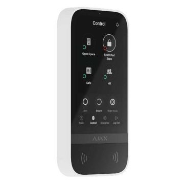 AJAX keypad tastiera wireless TouchScreen 5"ASP con lettore tag 868Mhz jeweller colore bianco - 58455