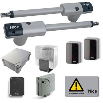 Nice TOO3000KCE Kit Automazione Cancello Battente 230V per Ante fino a 3 m e 300 kg con Fotocellule e Lampeggiante