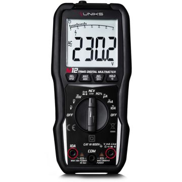 UNIKS M12 – Multimetro Digitale Compatto TRMS 600 V/10 A, Cat III