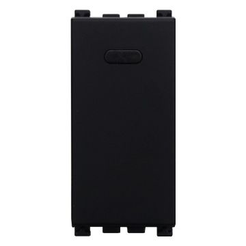 ETTROIT Pulsante unipolare 1P 16A Colore Nero Compatibile Con Vimar Arke - VA1001