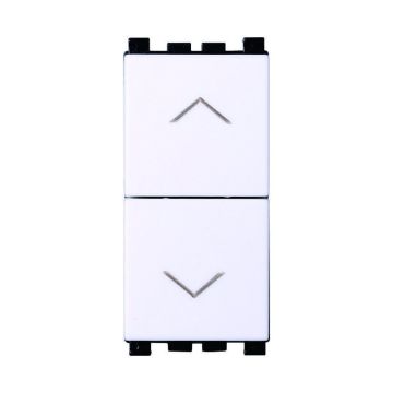 ETTROIT Pulsante 1P+1P 10A doppio Saliscendi colore BIANCO Compatibile Con Vimar Arke VA1202B