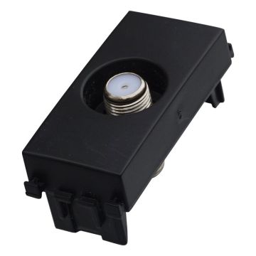 ETTROIT Presa TV satellitare SAT A Vite Tipo F Colore Nero Compatibile Con Vimar Arkè VA2252