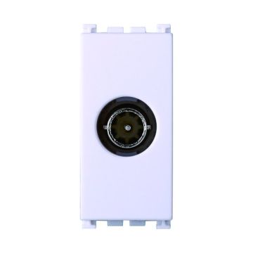 ETTROIT Connettore TV maschio passante, colore bianco , compatibile Vimar Arke VA2253B