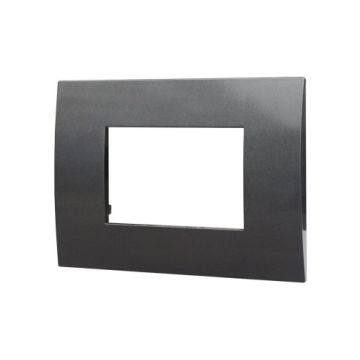 ETTROIT Placca Plastica 3P Colore Acciaio Scuro Compatibile Con Vimar Arke - VA83307
