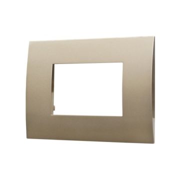 ETTROIT Placca Plastica Serie Venus 3P Colore Bronzo Compatibile Con Vimar Arke VA83310