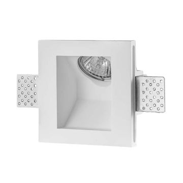V-TAC VT-11009 portafaretto led in gesso faretto da incasso quadrato GU10 colore bianco luce taglio superiore a scomparsa sku 6773