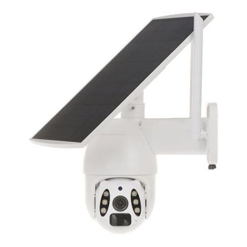 Telecamera Mini speed dome IP PT WiFi Tuya Smart HD+ 3Mpx 3.6mm autoalimentata con pannello solare, audio e Slot Micro SD Plastica Waterproof IP66