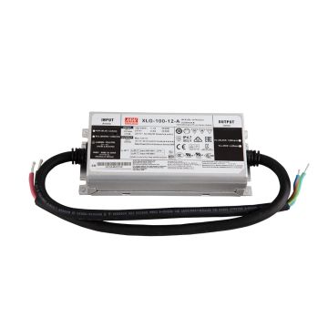 MeanWell XLG-100-12-A Trasformatore driver led AC/DC 96w 12V 8A 100-305V regolabile potenziometro integrato funzione PFC Waterproof IP67
