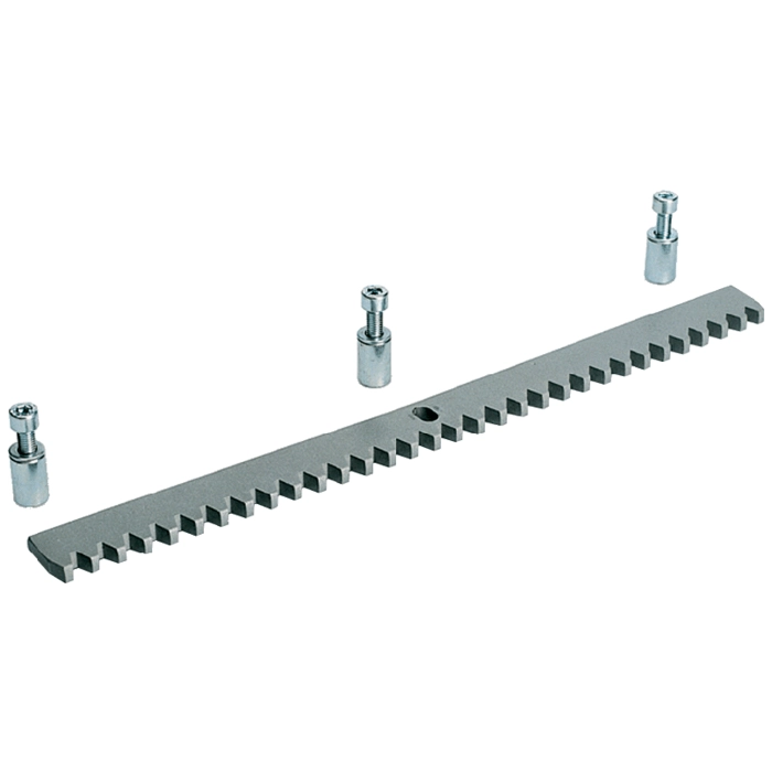 Modul 4 - Zahnstange aus Metall mit 3 Abstandsbolzen 30*12mm