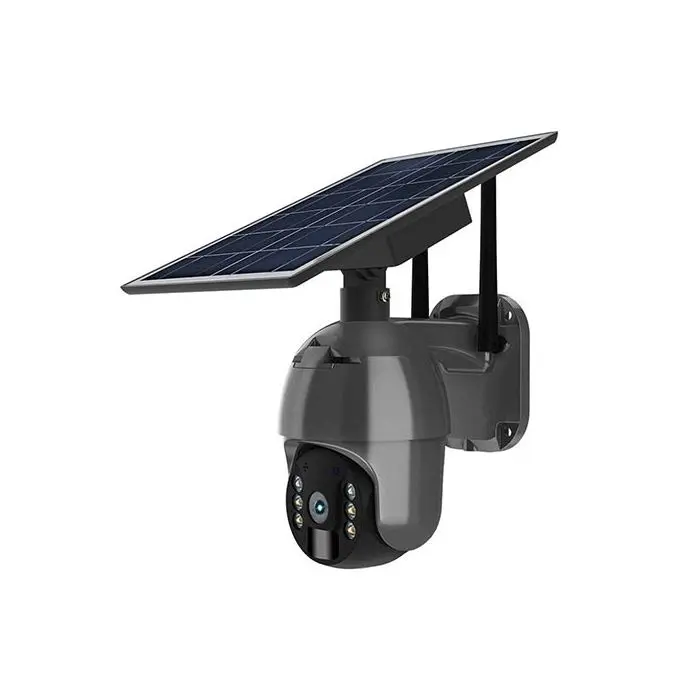 V-TAC Smart VT-11024-WIFI Caméra solaire speed dome IP PT WiFi Full HD  1080p 3.6mm auto-alimentée avec panneau solaire, capteur PIR et audio IP65