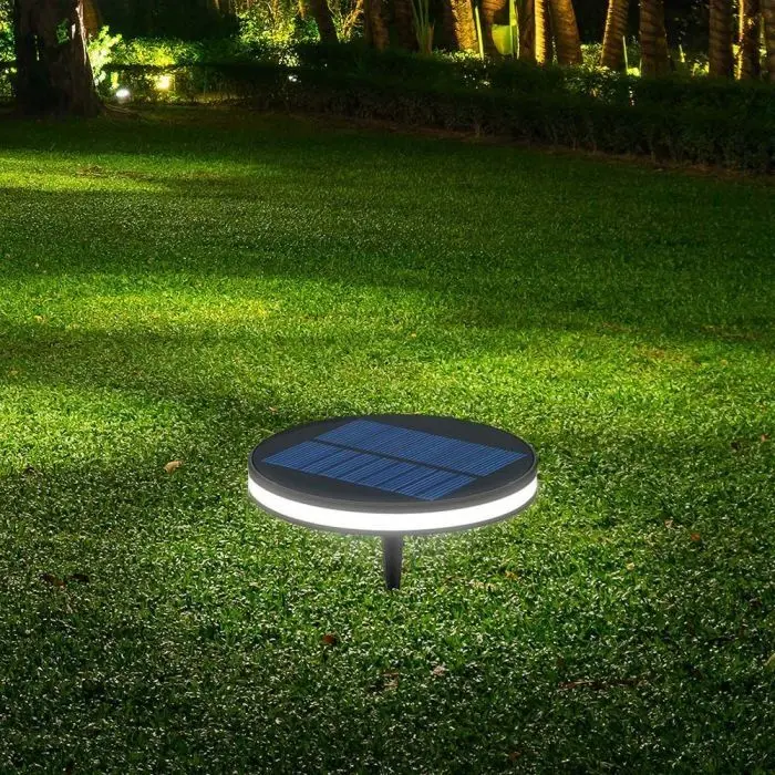 10pz faretto led picchetto solare luce da giardino segnapasso lampada