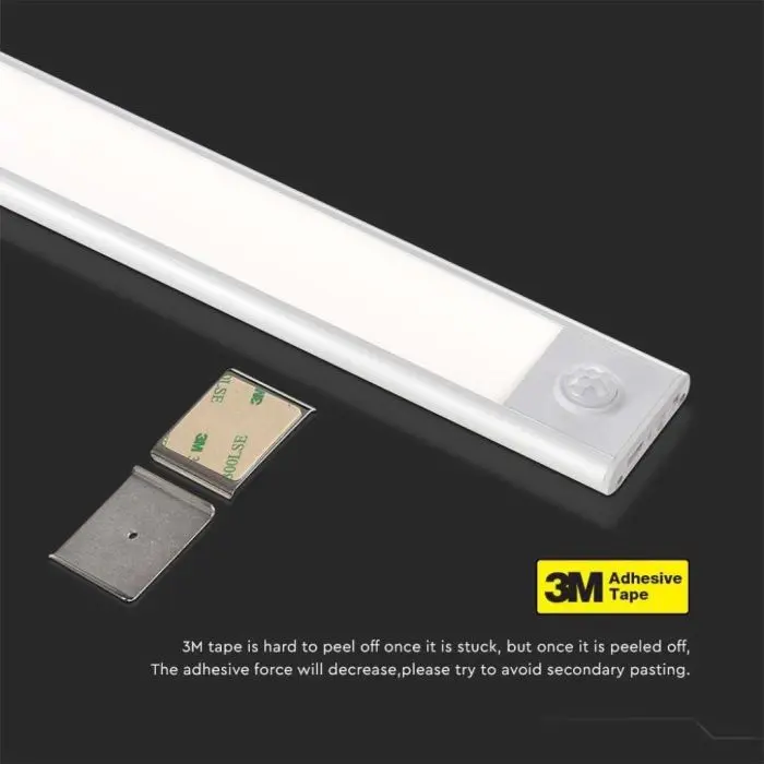 V-TAC lampada led barra per armadio ricaricabile USB 1.5w con sensore porta  luce mobili