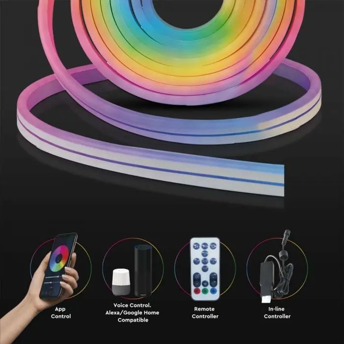 Strisce LED Neon Per Moto 12V - RGB Con Telecomando, Impermeabili, Universali Per Personalizzazione - Foto 7