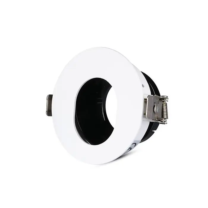 V-TAC VT-874 Plafond Rond trou ovale blanc+noir réglable 15° twist