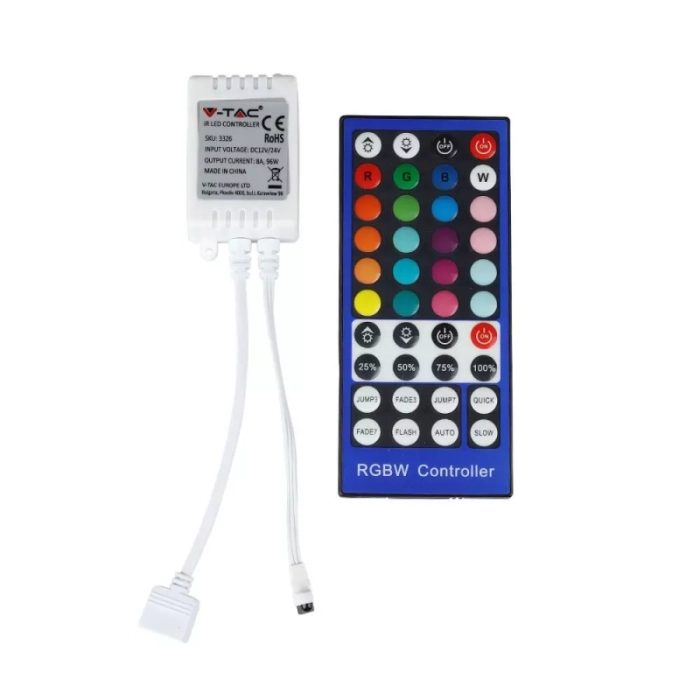 Infrarot-Controller RGBW mit 40 Tasten Fernbedienung Mod. 3326