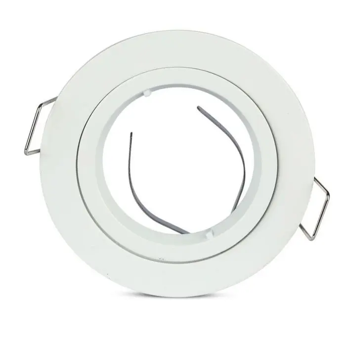 V-TAC VT-774 Spot led encastrable rond en aluminium pour ampoule GU10-GU5.3  sku 3642 couleur blanche