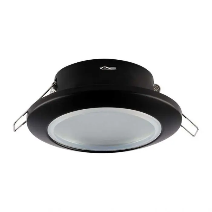 V-TAC VT-981 spot led encastrable rond convexe GU10 couleur noire  polycarbonate IP44 sku 6699