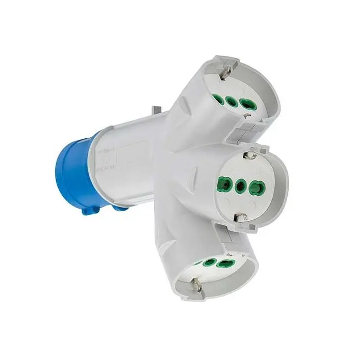 Adaptateur industriel TRIPLEX 2P+T 16A avec 3 prises IT/DE 2P+T