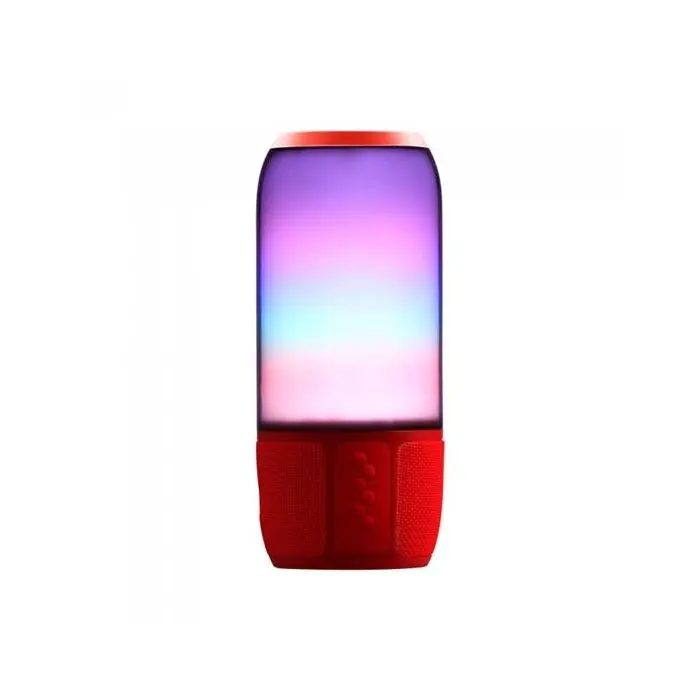 V-TAC SMART HOME VT-7456 6W Led lumière haut-parleur bluetooth avec fente  pour carte TF et USB Corps rouge - sku 8571