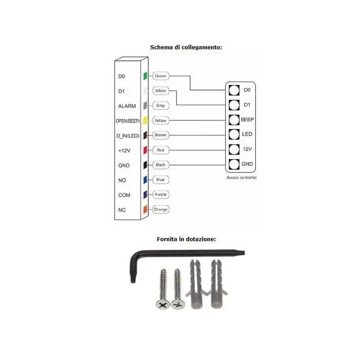 Tastiera Controllo Accessi Esterna IP68 Con RFID E Password - Impermeabile Per Cancelli E Porte - Foto 2