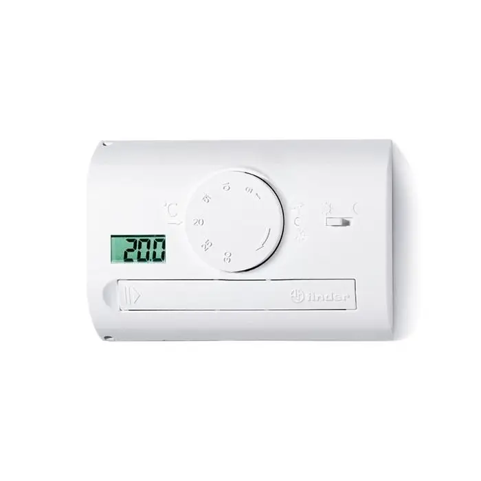 Termostato digitale da parete a rotella con display colore bianco Tipo  1T.41 Finder 1T4190030000