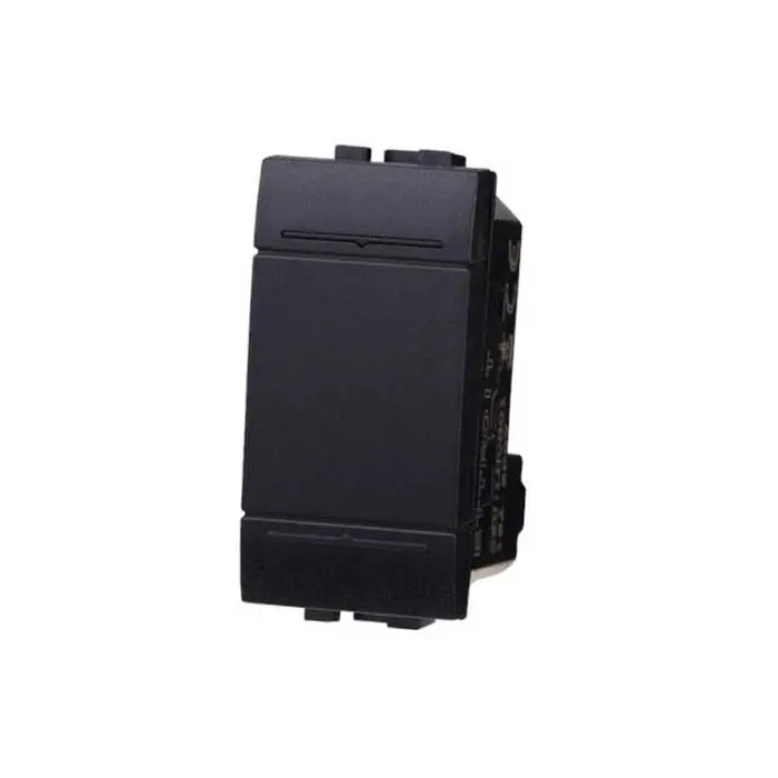 Deviatore 1P 16A compatibile Bticino Livinglight colore nero