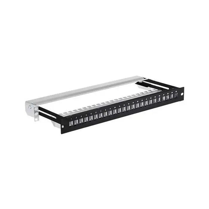 Panneau De Brassage DIGITUS 24 Ports Cat.6A - Kit Complet Avec 24 Modules Keystone, Montage Rack 1U