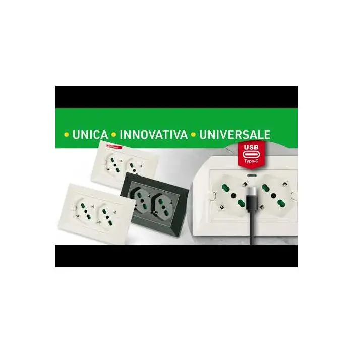 Multipresa ad incasso Opera con 2 prese universali Fanton 42100