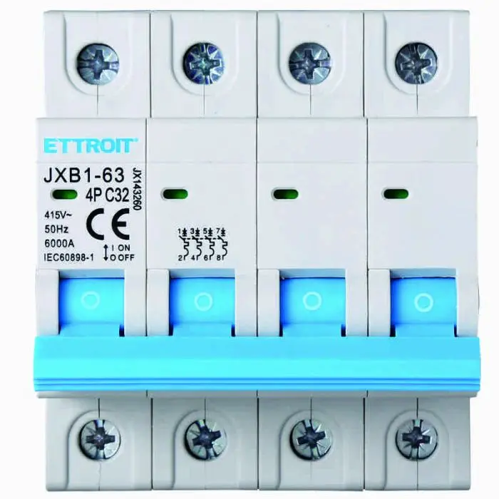 ETTROIT Interrupteur Thermique Magnétique Différentiel 3P N 16A 300mA 380v 6ka Jx261663 84298132