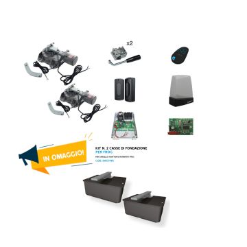 CAME Promo - Kit de automatización para puerta batiente subterránea FROG-AE con codificador y cajas de cimentación gratuitas