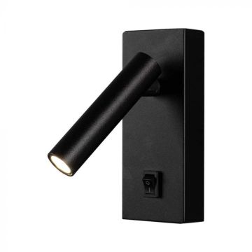 V-TAC VT-402 Aplique de lectura LED para hoteles 2W 145*150*60mm Color de luz negro 3000K -10286