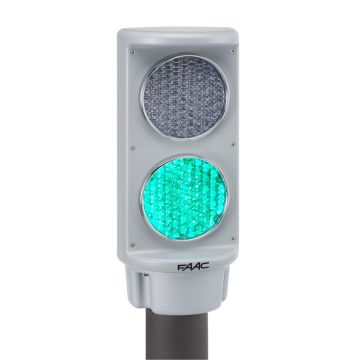 Feu tricolore FAAC à deux lumières LED vert rouge pour la gestion des portails d&#39;accès 103177