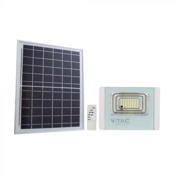 Spot LED à énergie solaire V-TAC 16W avec panneau photovoltaïque batterie remplaçable 4000K IP65 - 10406
