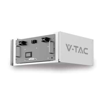V-TAC Batería de Almacenamiento de Litio Rack 9.6kWh BMS Integrado para Inversores Fotovoltaicos (48V 200Ah) VERSIÓN RACK INCLUIDA -11523-R