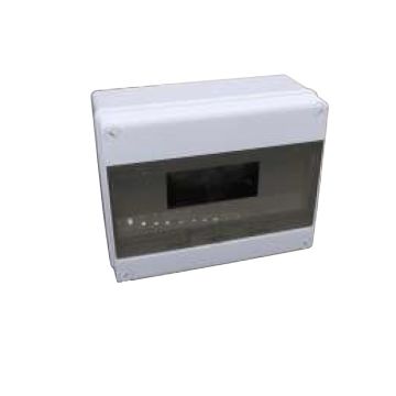 FAEG Slim Wandschalttafel IP65 12 Module grau RAL 7035 mit transparenter Rauchtür 246 x 197 x 112 mm - 14212
