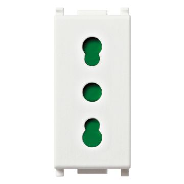 VIMAR 14203 2P+E 16A Italian standard bypass socket, Plana P17/11 series, white color