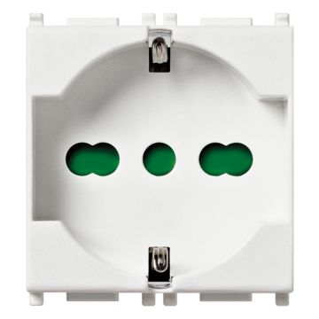 VIMAR 14210 Plana Series Italian German Schuko socket 2P+E 16A universal white