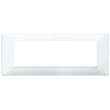 VIMAR 14657.01 7-place PLANA series plate, white color in 7M technopolymer