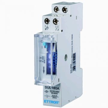 Temporizador mecánico ETTROIT DIN 16A, 24 horas, 250 V, SUL180A, para luces y escaleras.