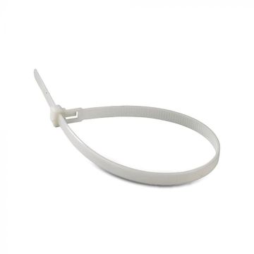 Attaches de câble en nylon-66 pour faisceau de câbles 4,5x150mm blanc 100pcs V-TAC - sku 11171