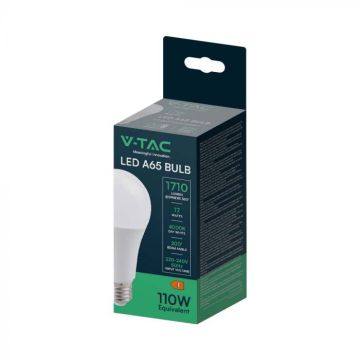 V-TAC VT-2017 Bombilla LED E27 17W A65 luz blanca natural 4000K 214457