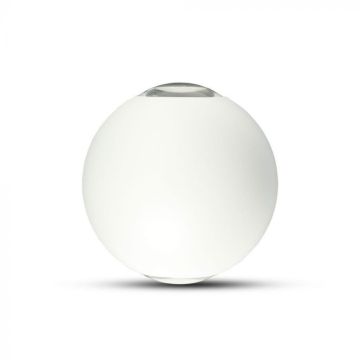 V-TAC VT-836 LED wall lamp Sphere shape 4W Double Beam white body light 3000K IP65 - 218301