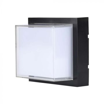 V-TAC VT-828 Square LED wall lamp 12W wall light WARM white 3000K black IP65 - sku 218543