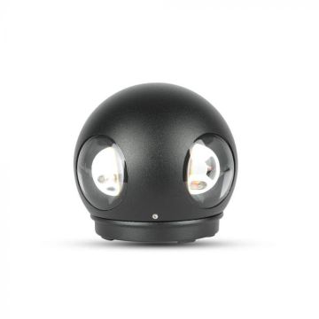 V-TAC VT-834-B LED wall lamp spherical shape 4W COB LED 4W Black light color 3000K IP65 - 218553