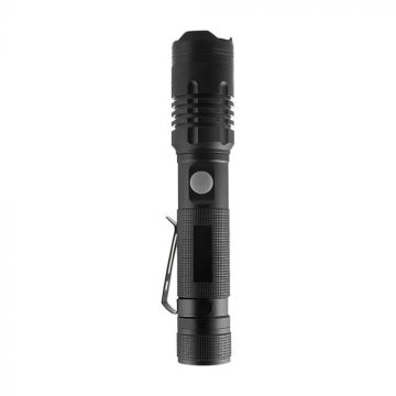 V-TAC VT-9910 Torcia LED 10W con batteria ricaricabile USB C 100LM/W IP54 240mt distanza lampada di emergenza -  23338 
