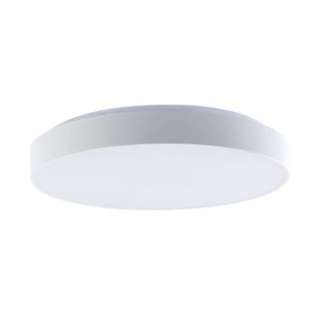 Plafonnier LED V-TAC 40W avec télécommande CCT 3en1 Couleur blanche D395mm Dimmable 3000-6500K Couvercle élégant - 23589
