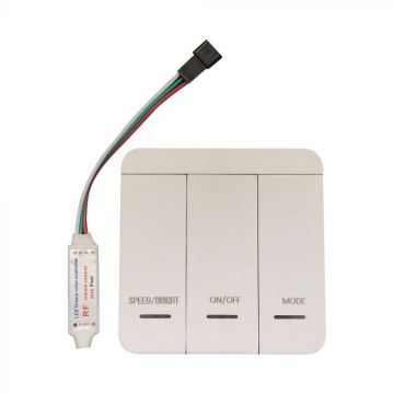 V-TAC Mando a distancia de 3 botones para tira LED Running de pared, velocidad y brillo